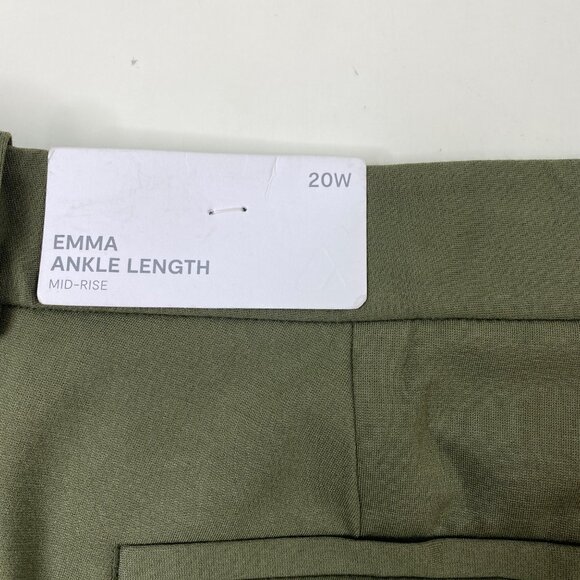 Liz Claiborne Womens Green Stretch Contoured Waistband Pants Size 20W - Picture 7 of 8